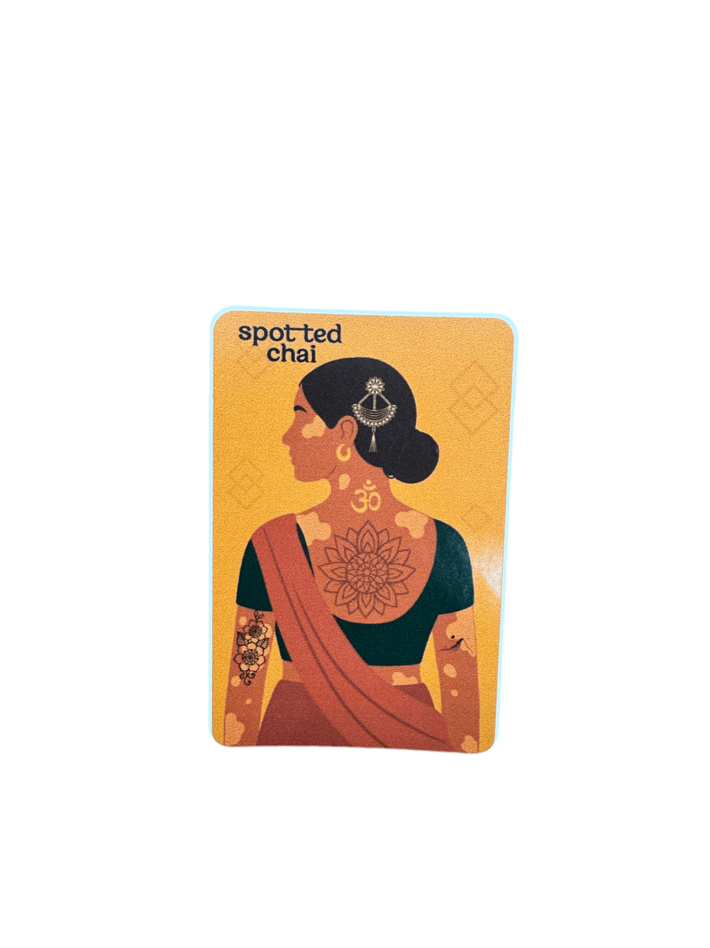 Spotted Chai Woman Sticker – Vitiligo Awareness & Desi Self - Love - Spotted Chai