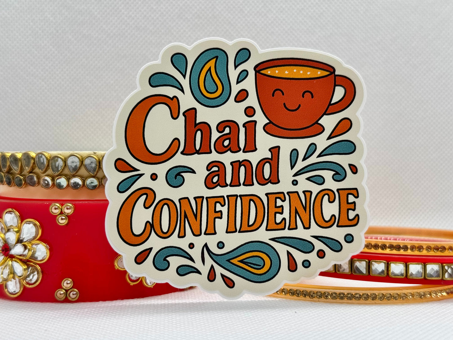 vitiligo awareness sticker
	•	Desi body positivity
	•	empowering sticker for women
	•	chai-themed self-love sticker