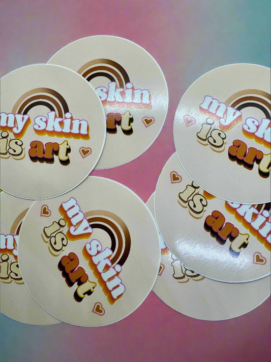 My Skin is Art - Vinyl Sticker - Spotted Chai